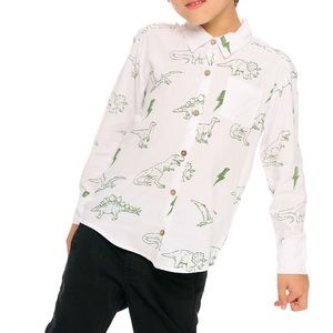 Chaser brand button down dinosaur shirt